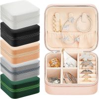 Portable Mini Jewelry Storage Box Travel Organizer Jewelry Case Leather Storage Earrings Necklace Ring Jewelry Organizer Display