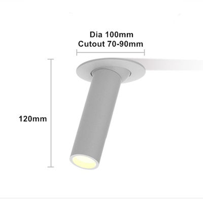 [DBF]Nordic Anti-Glare Recessed Downlight 12W BlackWhite Housing 360 Angle Rotatable 3000K4000K6000K LED Ceiling Spot Light