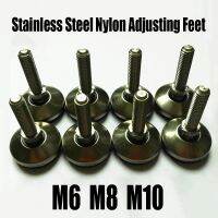 2PCS M6 M8 M10 Stainless Steel Nylon Adjusting Feet Machine Tool Lathe Leg Office Warehouse Shelves Furniture Support Leg