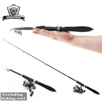 Telescopic Fishing Rod 43 ซม.Mini ตกปลาทะเลแบบพกพา Ultra สั้น FRP Spinning Rod Lure Pole ฤดูหนาวตกปลา