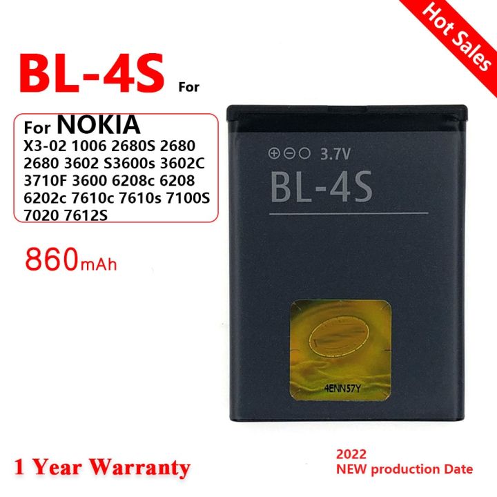 bl-4s-bl4s-โทรศัพท์-li-ion-แบตเตอรี่สำหรับ-nokia-2680s-3600s-7610s-6208c-x3-02-7100s-bl-5ca-e50-e60-n70-n71-n72-n91-c2-01-c1-00-860mah