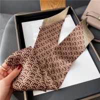 【YF】 100x8cm Skinny Twill Headband Scarf Print Women Luxury Neck Tie Female Hair Band Bag Wrist Foualrd Ribbon Bandanan Echarpe 2022