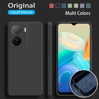 เคสซิลิโคนเหลวสำหรับ IQOO Z7 Z7x 5G Iq00 2023ตรงขอบกันกระแทกแบบเรียบง่ายสีทึบกันกระแทกป้องกันการตก