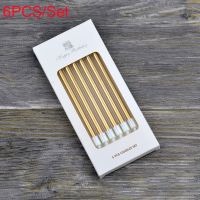 【YF】 6pcs Candles Metal Gold Birthday Colorful Wedding Candle Supplies