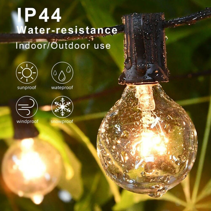 G40 50FT Outdoor String Lights Waterproof Connectable Shatterproof Patio  Light 25 Spare LED Bulbs Outside Lights for Garden Camping Backyard  Porch Lazada PH