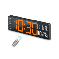 13Inch Large Display LED Digital Wall Clock Remote Control Table Alarm Clock Date Week Timer Automatic Dimmer Clock