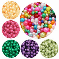 30-1000Pcs Staight Hole 4 6 8 10mm ABS Imitation Pearl Bead Round Plastic Spacer Bead For Jewelry Making Bracelets Necklace DIY