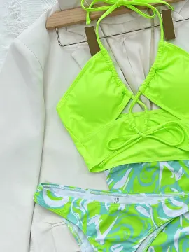 Sexy Micro Bikinis 2023 Women Halter Bikini Set Female Pleated Swimsuit New  Triangle Swimwear Beach Wear Bathing Suit