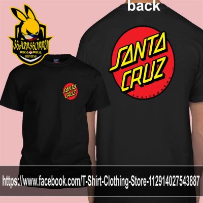 ☑️ SANTA CRUZ RED/YELLOW FRONT &amp; BACK PRINT &amp; DESIGN UNISEX TEE T-SHIRT