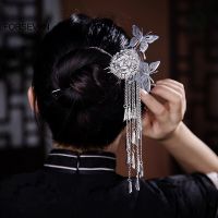 ☾ U Shaped Hair Sticks Forks Silver Color Metal Hairpins and Clips Retro Chinese Pendant Jewelry Women Girls Hanfu Dress Headwear