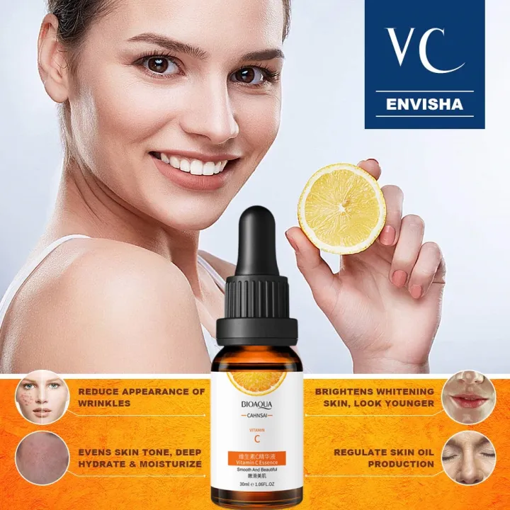 Bioaoua Vc Face Serum Organic Vitamin C Serum Anti Aging Shrink Pore