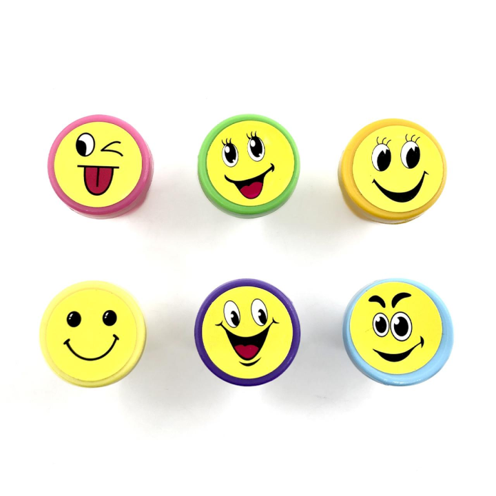 [6 in 1 - 12 in 1] Emoji Design Stamp Craft |Assorted Smiley/ Animal ...