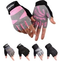 hotx【DT】 Cycling Gloves Highway Mountain Thickening Anti-slip Shockproof Gel MTB Half