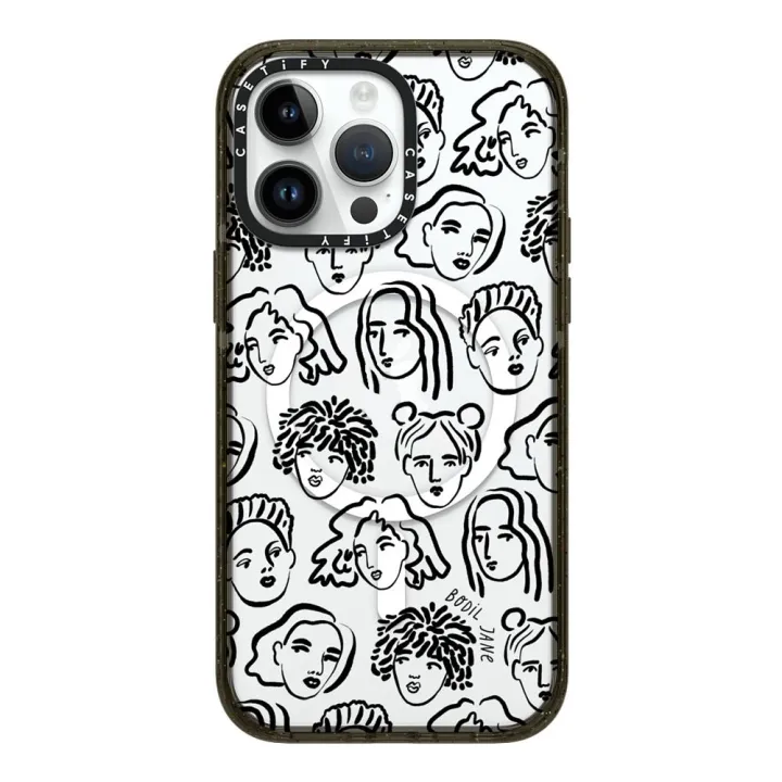 Original CASETiFY BLACK PORTRAITS Hard Case For iPhone 14 14Pro 11 12