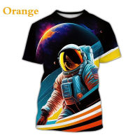 2023 New Fashion Mens 3D Space Suit Funny Casual Round Neck Astronaut Summer Short Sleeve T-Shirt Unisex Tops