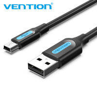 【COD】Vention สายเคเบิลมินิ USB Mini USB ไปยัง USB สายชาร์จข้อมูลที่รวดเร็วสำหรับโทรศัพท์มือถือกล้องดิจิตอลเครื่องเล่น HD MP3 MP4 แท็บเล็ต GPS