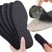 ▤☋ Men Black Bamboo Charcoal Deodorant Insoles Breathable Sport Durable New Shoe Health Absorb-Sweat Insert Soles for Men