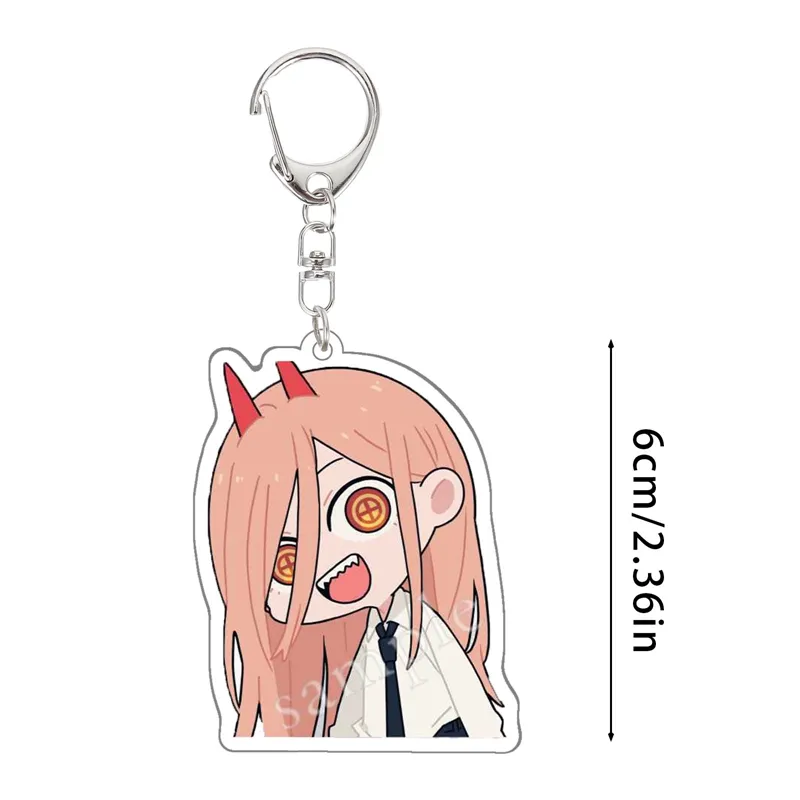 Hot Manga Anime Chainsaw Man Keychain Cosplay Kawaii Figures Pochita Power  Angel Metal chain Pendant Charm Key Chain Llaveros