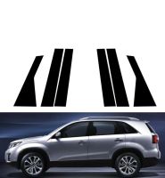 6ชิ้นขัดเสาโพสต์สำหรับ Kia Sorento UM 2015 2016 2017 2018 2019 2020ประตูหน้าต่างตัดสติกเกอร์ภายนอกอุปกรณ์รถยนต์