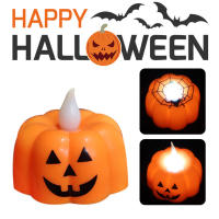 Spider-themed Party Supplies Indoor Decoration Props Festival Party Supplies LED Light Decoration Halloween Pumpkin Candle