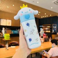 ถ้วยน้ำร้อน Cinnamoroll 350Ml Kawaii Sanrio My Melody Kuromi ความจุสูงแบบพกพาไม่ลื่นฉนวนกันความร้อนทนต่อการตกหล่น