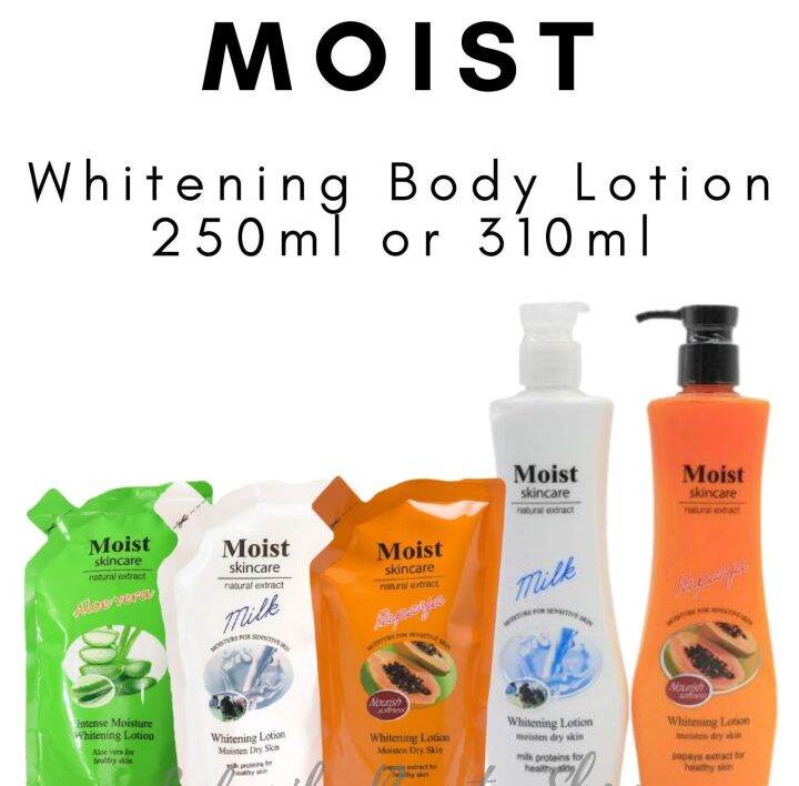 MOIST WHITENING LOTION MILK AND PAPAYA Bottle 310ml or 250ml Lazada PH