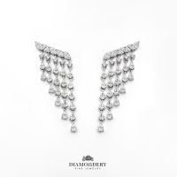 ต่างหูเพชร Elegant Diamond Drop Earrings