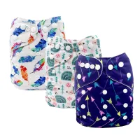 Baby Ecological Cloth Diapers Washable Reusable Real Cloth Pocket Nappy Diaper Cover Wrap suits Birth to Potty One Size Nappy Cloth Diapers