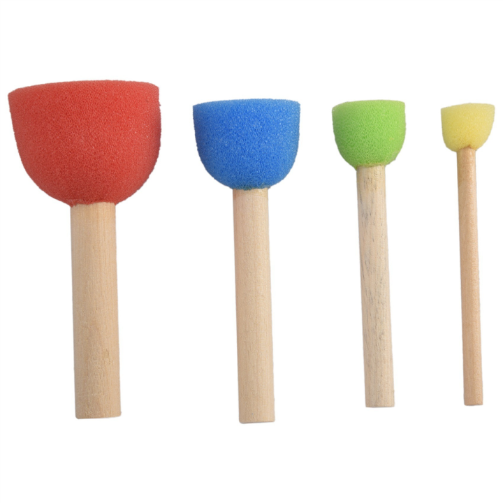 Foam Pouncer AssortmentSponge Painting Stippler Set 24/Foam Brush