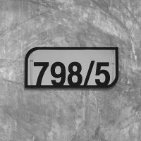 ป้ายบ้านเลขที่อะคิลิค 2ชั้นประกบ อะคิลิค ดำ,ขาว,กระจกทอง,กระจกเงิน,กระจกทองแดง