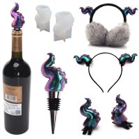 Red Wine Bottle Stopper Crystal Epoxy Resin Mold Octopus Feet Octopus Horn Silicone Mould Champagne Wine Bottle Tools for Crafts Bar Wine Tools