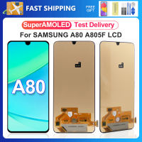 A80 OLED 100 ทดสอบสำหรับเหมาะสำหรับ Samsung Galaxy A80 A805F SM-A8050จอแสดงผล LCD Touch Screen Digitizer อะไหล่ซ่อมเปลี่ยน