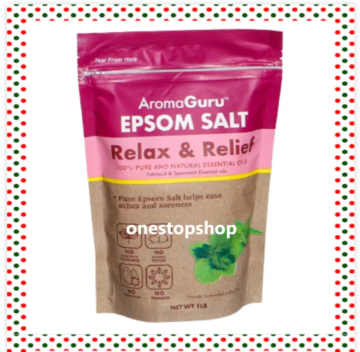 Aroma Guru Relax & Relief Epsom Salt Enhanced with Patchouli & Spearmint Essential Oil Lazada PH