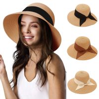 Women Summer Wide Straw Hat Beach Foldable Sun Hats Floppy Roll Up Protection Sun Cap Upf 50 Simple Elegant Caps Fast Shipping