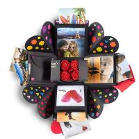 Square DIY Surprise Love Explosion Box Gift Explosion For Anniversary Scrapbook DIY Photo Album Birthday Valentines Day Gift