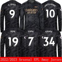 Top-quality Plus 22/23 Arsenal Away Football Jersey Long Sleeve Tshirts Pepe Saka Smith Rowe Jesus Xhaka Sweatshirt Plus Size