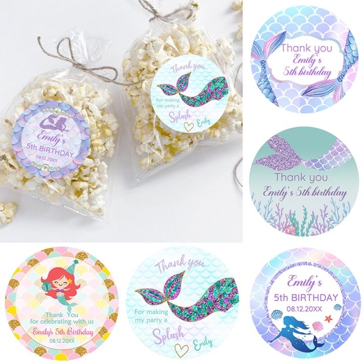 hot-dt-custom-sticker-birthday-decoration-labels-design-your-own-text-baby-shower-little-mermaid