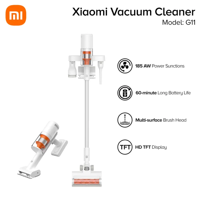 Xiaomi Vacuum Cleaner G11 Powerfully Clean Up to 185 AW Suction, Multi
