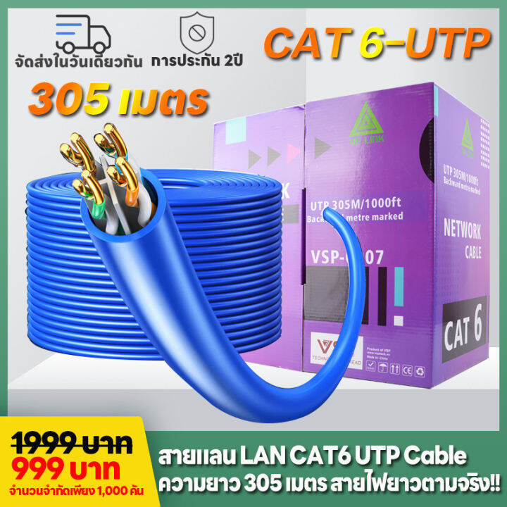 สายแลน LAN CAT6 UTP Cable (305m/Box) LINK (US9106A1) ความยาว 305 เมตร