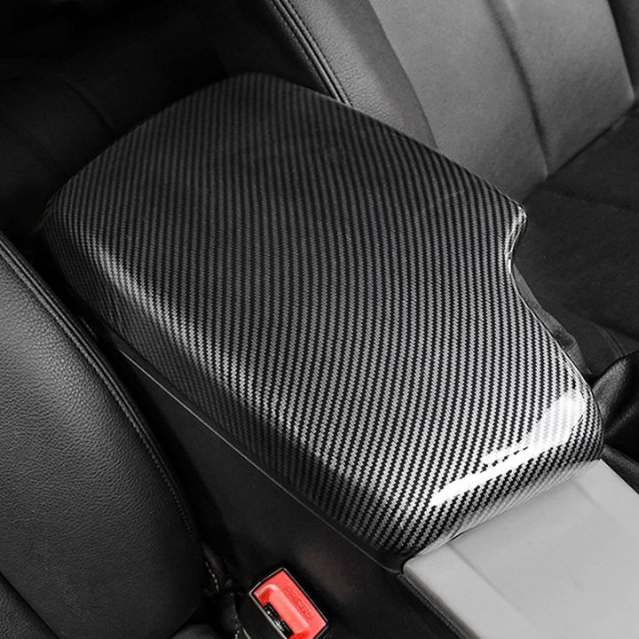 carbon-fiber-center-console-armrest-cover-protection-trim-for-bmw-f30-f32-f34-2013-2019