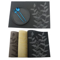 JANKNG 6Pcs PVC Table Mats Non-slip Waterproof Placemats Leaf Flower Tree Table Decorative Mats Kitchen Accessories