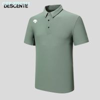 Descente In The Summer Of 2023 The New Di Sangzhengpin Male Money Short Sleeve Polo Unlined Upper Garment Of Pure Color Popular Logo Business Casual Cotton Blouse