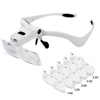 Headband LED Magnifier 1.0X, 1.5X, 2.0X, 2.5X, 3.5X Magnifying Glass With LED Light Portable Backlit Magnifier Jewelry Loupe