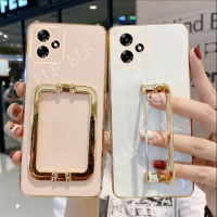 2023ใหม่เคส TPU นิ่มสุดหรูสำหรับ Infinix ร้อน30 30i 30เคสโทรศัพท์ซิลิโคนป้องกัน HP INFINIX Smart 7พร้อมฝาปิดมีที่ยึดหัวเข็มขัดเหล็กสี่เหลี่ยม INFINIX HOT 30 Play