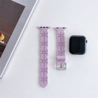 （Bar watchband）สายรัดซิลิโคนสำหรับนาฬิกา7 45มม. 41มม. BreathableFor6นุ่มสบาย5 4 344มม. 42มม. 40มม. 38มม