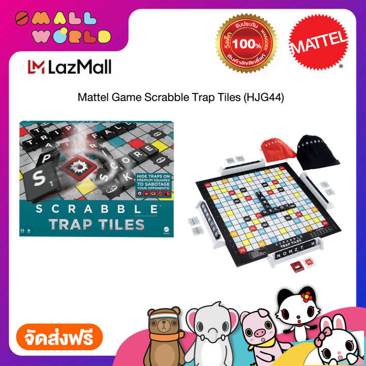 Gioco Da Tavolo Scrabble Trap Tiles - Edizione Speciale Con Trappole, Mattel, Per Famiglie, Dai 10 Anni