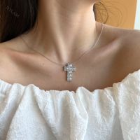 Joyas De Plata Jesus Men Chunky Pendant Women Necklace Zirconia Jewelry Couple Dainty 925 Sterling Sil. Cross Necklace