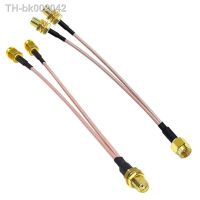 卍▥㍿ RP SMA Male/Female to Dual SMA Male Female 2 X SMA 2 Way Antenna Adapter Y Type Splitter Pigtail RG316 RF Coax Extension Cable