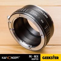 K&amp;F PK-NEX Adapter แปลงเลนส์ Pentax PK เพื่อเอามาใส่กล้อง Sony Mirrorless ( NEX / E / FE ) ( Lens mount adapter Mount PK For Sony ) ( เมาท์แปลง อแดปเตอร์ ) ( PK-NEX ) ( PK NEX / PK E / PK FE ) ( Geekster )