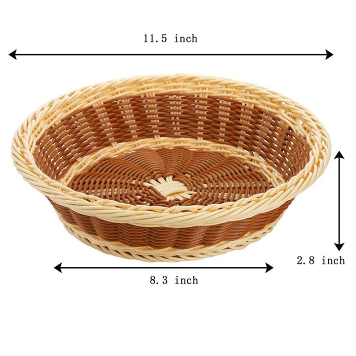3pcs-woven-breads-baskets-11-5-inch-round-fruit-basket-imitation-rattan-basket-for-kitchen